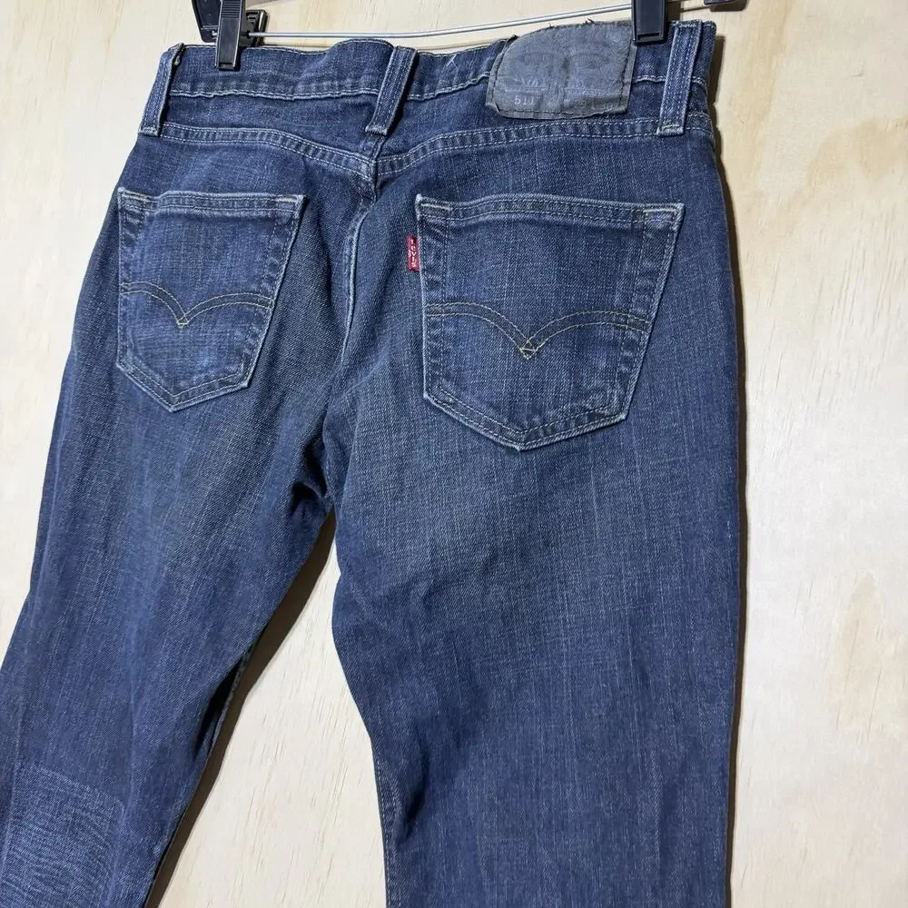 Levi’s 511 Slim Fit Jeans Mens 29x30 Dark Wash‎ Stretch Denim Red Tab